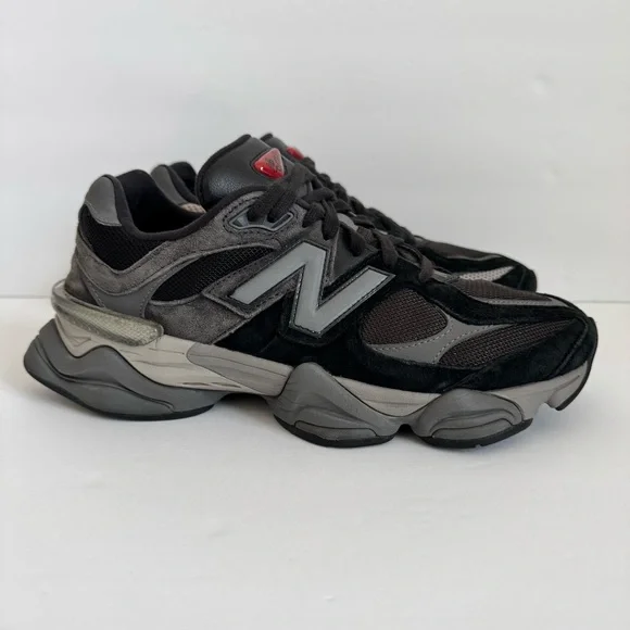 New Balance 9060 Black and Gray Sneakers - Picture 2 of 10